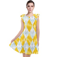 Background-box Yellow Tie Up Tunic Dress by nateshop