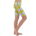 Background-box Yellow Kids  Lightweight Velour Cropped Yoga Leggings View3