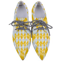 Background-box Yellow Pointed Oxford Shoes by nateshop