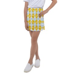 Background-box Yellow Kids  Tennis Skirt by nateshop