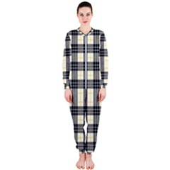 Gray And Yellow Plaids  Onepiece Jumpsuit (ladies) by ConteMonfrey