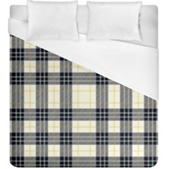 Gray And Yellow Plaids  Duvet Cover (king Size) by ConteMonfrey