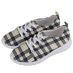 Gray And Yellow Plaids  Women s Lightweight Sports Shoes by ConteMonfrey