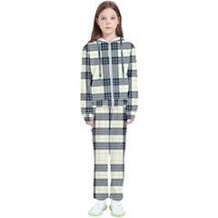 Gray And Yellow Plaids  Kids  Tracksuit by ConteMonfrey