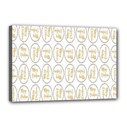 Background-cute-christmas Gold Canvas 18  X 12  (stretched) by nateshop