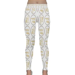 Background-cute-christmas Gold Classic Yoga Leggings by nateshop