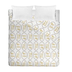 Background-cute-christmas Gold Duvet Cover Double Side (full/ Double Size) by nateshop