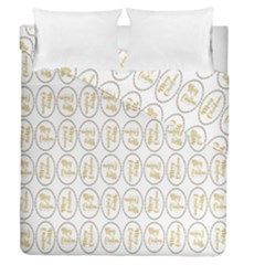 Background-cute-christmas Gold Duvet Cover Double Side (queen Size) by nateshop