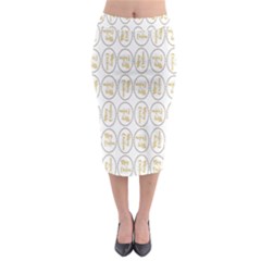 Background-cute-christmas Gold Midi Pencil Skirt by nateshop