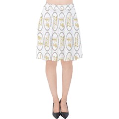 Background-cute-christmas Gold Velvet High Waist Skirt