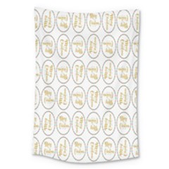 Background-cute-christmas Gold Large Tapestry