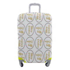 Background-cute-christmas Gold Luggage Cover (small) by nateshop