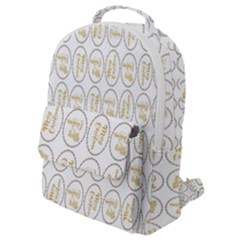 Background-cute-christmas Gold Flap Pocket Backpack (small)