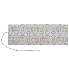 Background-cute-christmas Gold Roll Up Canvas Pencil Holder (m) by nateshop