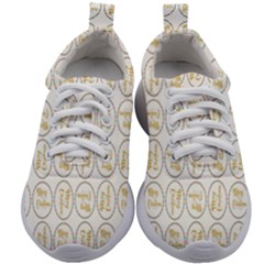 Background-cute-christmas Gold Kids Athletic Shoes by nateshop