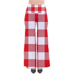 Red And White Plaids So Vintage Palazzo Pants by ConteMonfrey