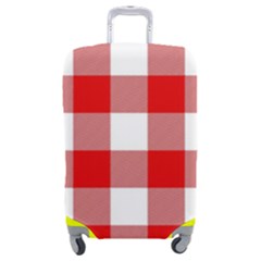 Red And White Plaids Luggage Cover (medium) by ConteMonfrey