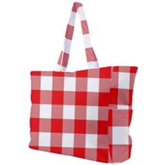 Red And White Plaids Simple Shoulder Bag by ConteMonfrey