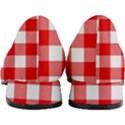 Red and white plaids Women s Block Heels  View4