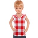 Red and white plaids Kids  Sport Tank Top View1