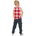 Red and white plaids Kids  Sport Tank Top View2