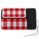 Red and white plaids Pen Storage Case (S) View2