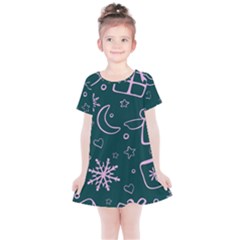 Background-cute Christmas Kids  Simple Cotton Dress