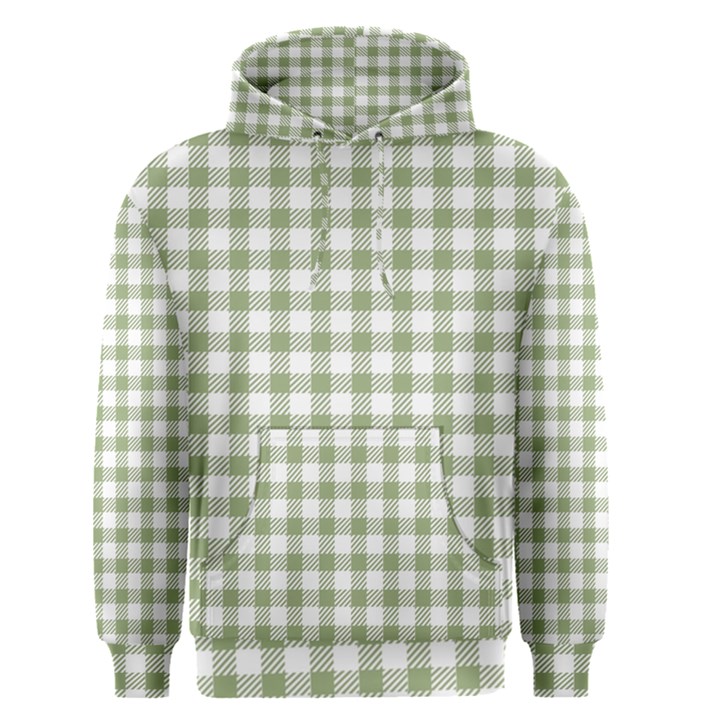 Green Tea White Small Plaids Men s Core Hoodie