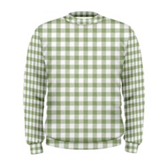 Green Tea White Small Plaids Men s Sweatshirt by ConteMonfrey