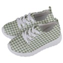 Green Tea White Small Plaids Kids  Lightweight Sports Shoes View2