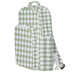 Green Tea White Small Plaids Double Compartment Backpack by ConteMonfrey