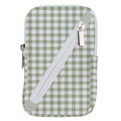 Green Tea White Small Plaids Belt Pouch Bag (large) by ConteMonfrey