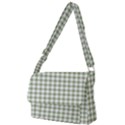 Green Tea White Small Plaids Full Print Messenger Bag (L) View1