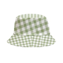 Green Tea White Small Plaids Inside Out Bucket Hat by ConteMonfrey