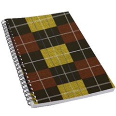 Modern Black Red Golden Plaids 5 5  X 8 5  Notebook by ConteMonfrey