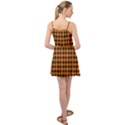 Orange black small plaids Summer Time Chiffon Dress View2