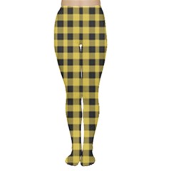 Black And Yellow Small Plaids Tights