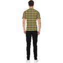 Black and yellow small plaids Men s Short Sleeve Rash Guard View2