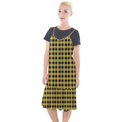 Black And Yellow Small Plaids Camis Fishtail Dress by ConteMonfrey