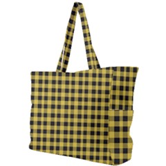 Black And Yellow Small Plaids Simple Shoulder Bag by ConteMonfrey