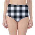 Black and white classic plaids Classic High-Waist Bikini Bottoms View1