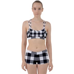 Black And White Classic Plaids Perfect Fit Gym Set by ConteMonfrey