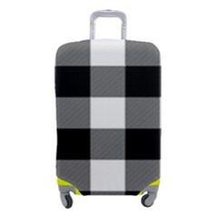 Black And White Classic Plaids Luggage Cover (small) by ConteMonfrey