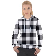 Black And White Classic Plaids Women s Overhead Hoodie by ConteMonfrey