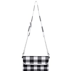 Black And White Classic Plaids Mini Crossbody Handbag by ConteMonfrey