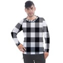 Black and white classic plaids Men s Pique Long Sleeve Tee View1