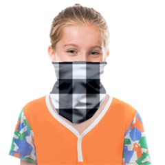 Black And White Classic Plaids Face Covering Bandana (kids) by ConteMonfrey