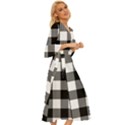 Black and white classic plaids Midsummer Wrap Dress View3