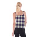 Blue Purple and white plaids Spaghetti Strap Top View2