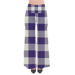 Blue Purple And White Plaids So Vintage Palazzo Pants by ConteMonfrey